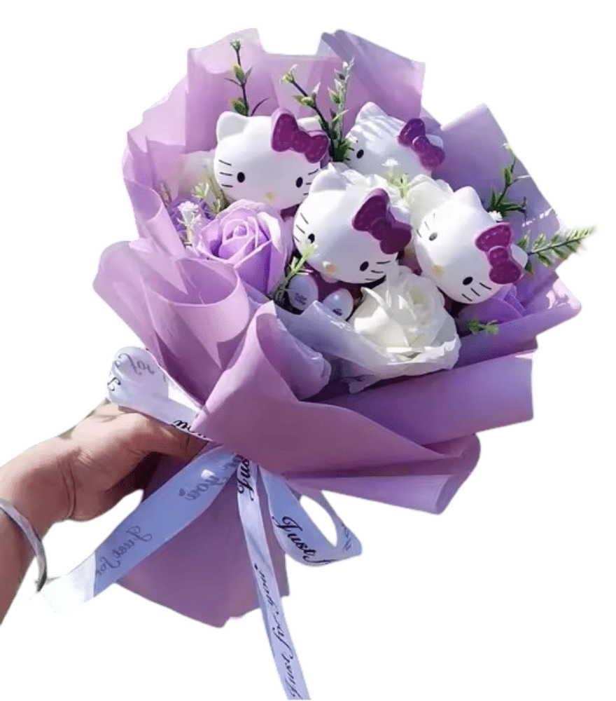 30cm Cartoon Sanrio Hello Kitty Plush Stuffed Bouquet