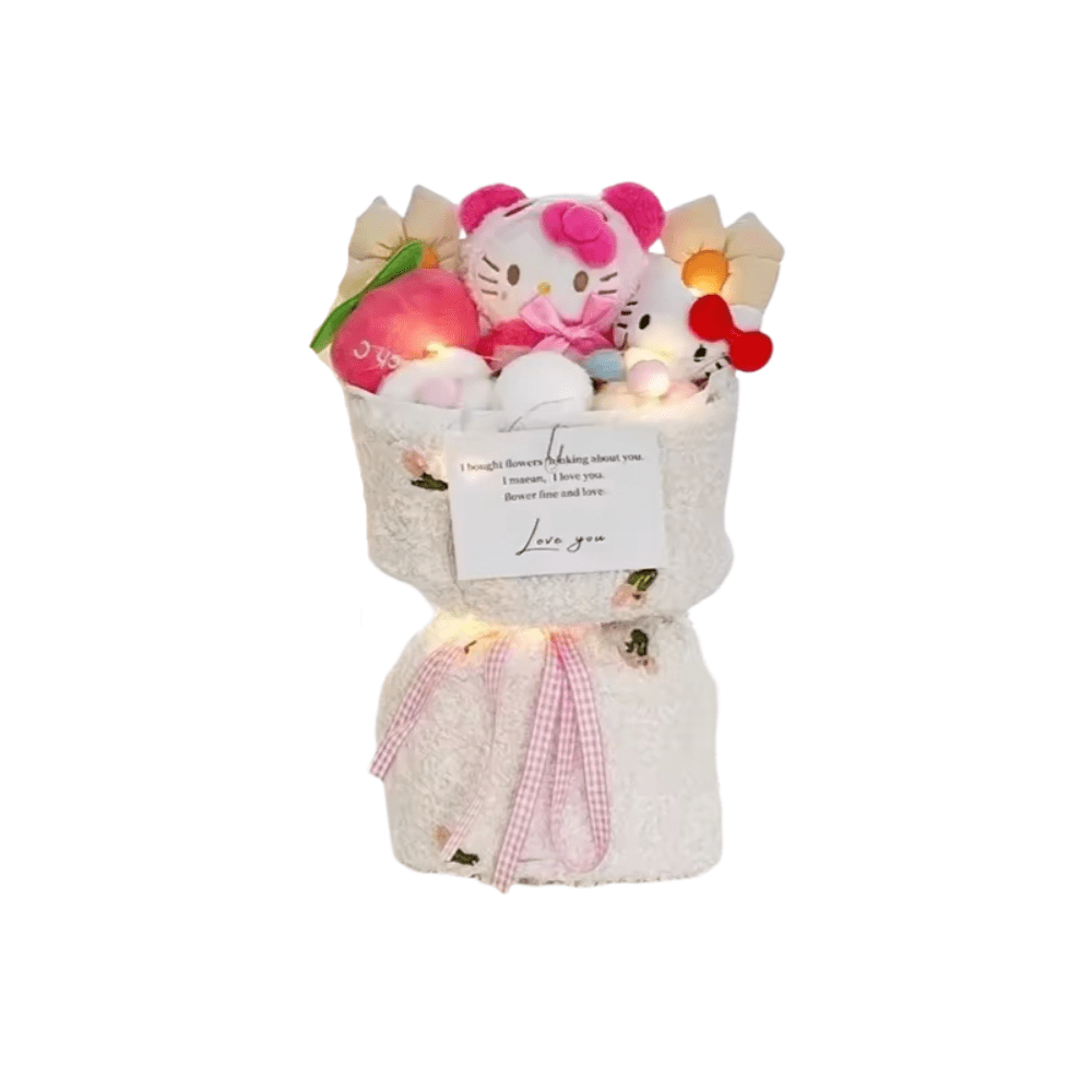 30cm Anime Sanrio Hello Kitty Led Light Plush Bouquet 30cm Anime Sanrio Hello Kitty Led Light Plush Bouquet