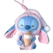 Stitch Eat Something Before Sleep Series Tea With Milk Soft Plush Keychain