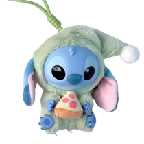 Stitch Eat Something Before Sleep Series Have Another Meal Soft Plush Keychain