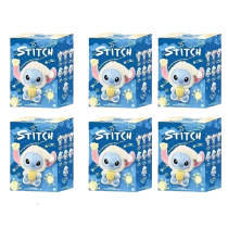 Stitch 6Pcs Eat Something Before Sleep Series Plush Keychain With Blind Box