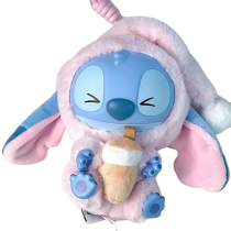 Stitch Eat Something Before Sleep Series Tea With Milk Plush Keychain