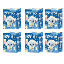 6Pcs Stitch Eat Something Before Sleep Series Plush Keychain With Blind Box