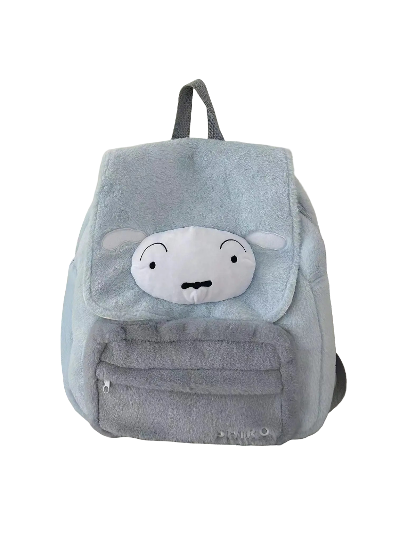 Cartoon Crayon Shin-Chan Shiro Plush Backpack Cartoon Crayon Shin-Chan Shiro Plush Backpack