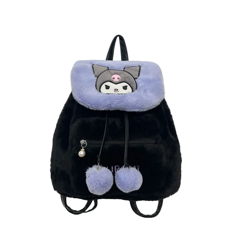 Cartoon Sanrio Kuromi Soft Plush Backpack Cartoon Sanrio Kuromi Soft Plush Backpack