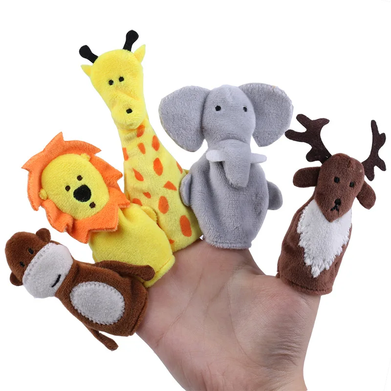 5Pcs Animal Plush Soft Toy Finger Puppet 5Pcs Animal Plush Soft Toy Finger Puppet
