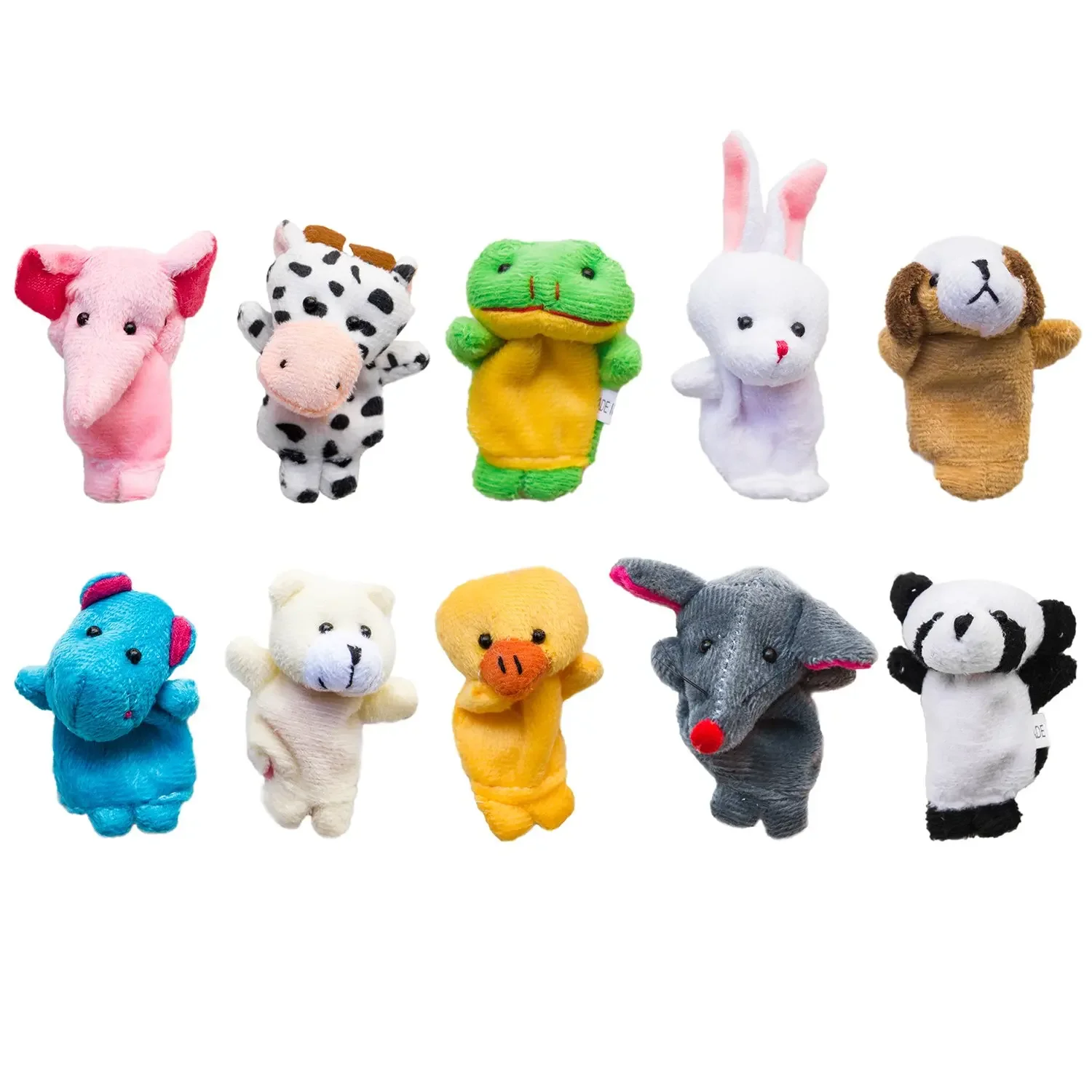 10Pcs Animal Character Plush Toy Finger Puppet 10Pcs Animal Character Plush Toy Finger Puppet