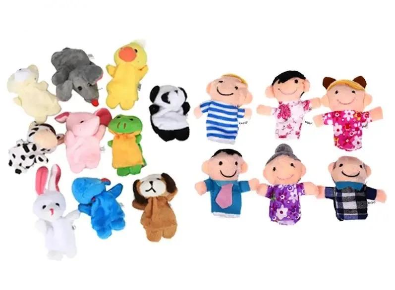 16Pcs Animal Family Plush Toy Finger Puppet 16Pcs Animal Family Plush Toy Finger Puppet