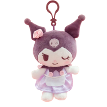 13cm Sanrio Cartoon Kuromi Plush Keychain