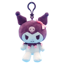 13cm Sanrio Anime Kuromi Stuffed Plush Keychain