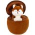 Taiyaki Squirrel In Hazelnut Plush Toy