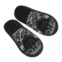 Rockers Skull Plush Slippers