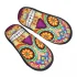 Day Of The Dead Sugar Skull Print Plush Slippers