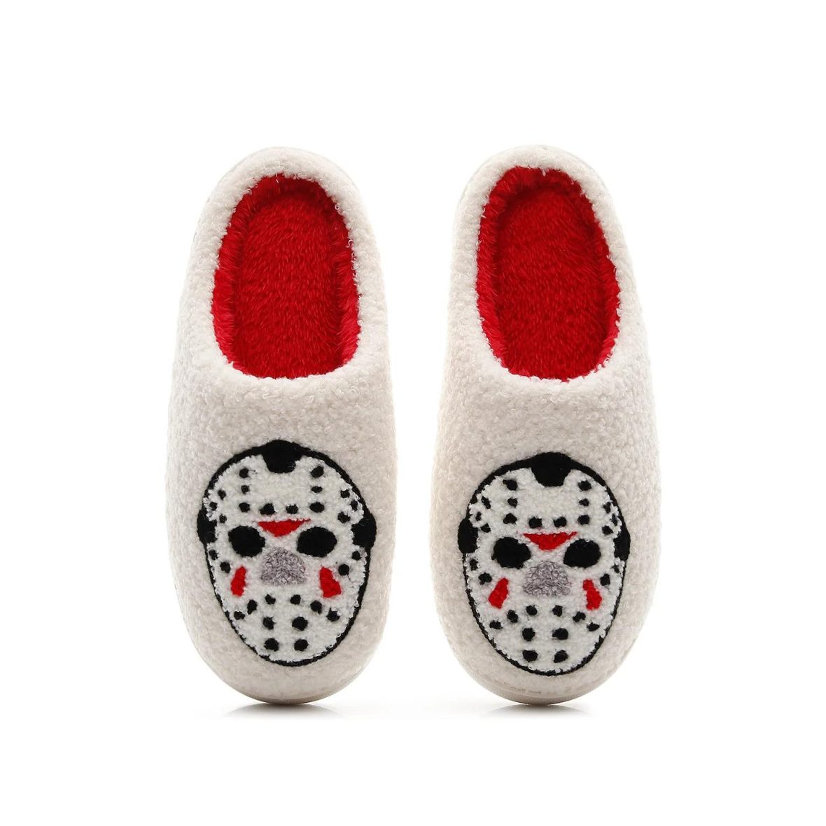 Halloween Mask Plush Slippers