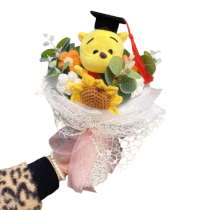 Winnie-The-Pooh Graduation Soft Plush Bouquet
