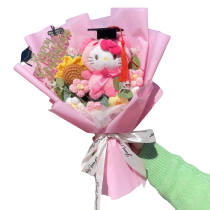 Anime Hello Kitty Graduation Soft Plush Bouquet