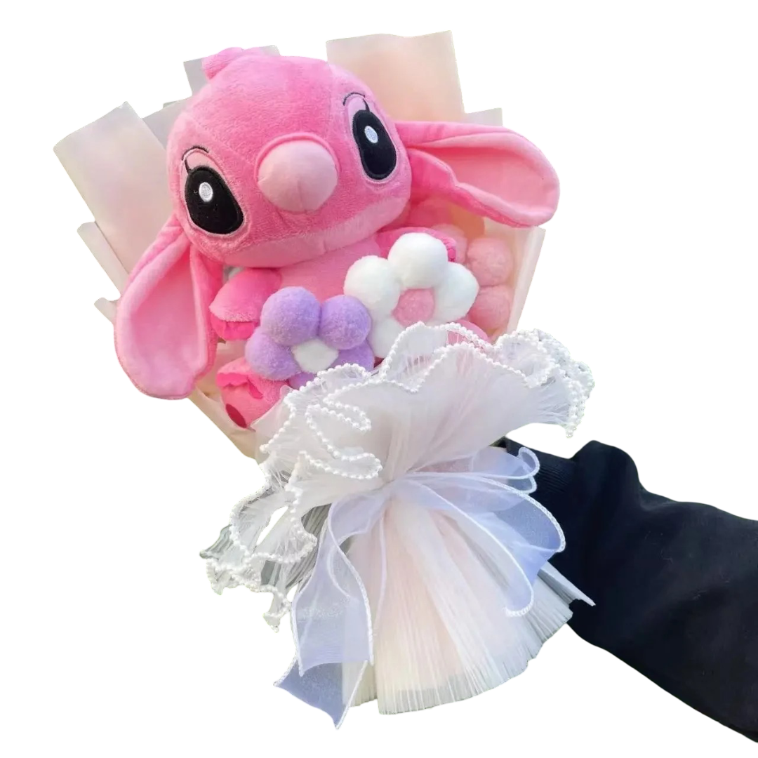 Angel With Flower Plush Bouquet Angel With Flower Plush Bouquet