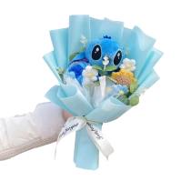 Stitch With Flower Plush Bouquet