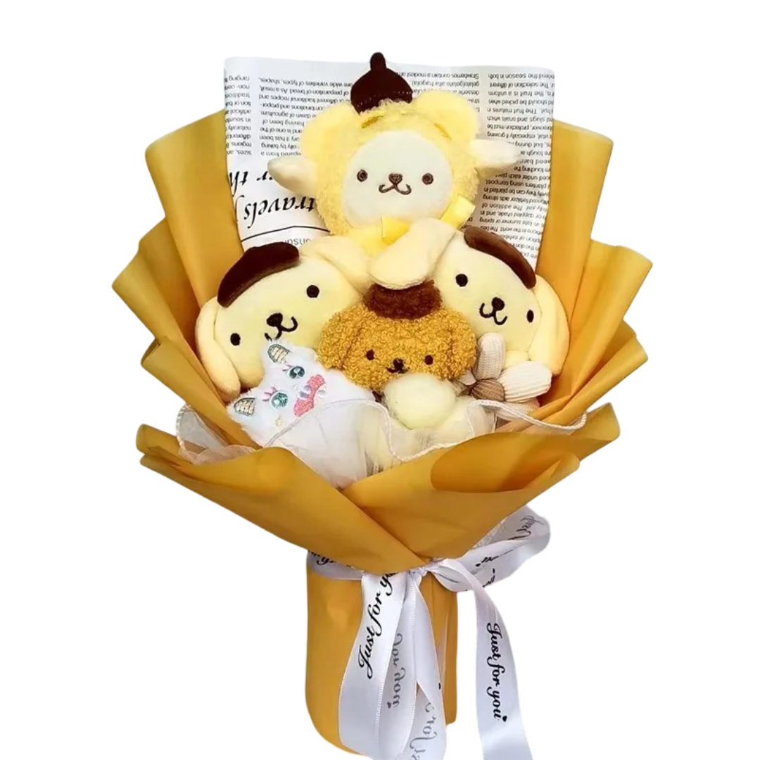 Sanrio Cartoon Pompompurin Soft Plush Bouquet Sanrio Cartoon Pompompurin Soft Plush Bouquet