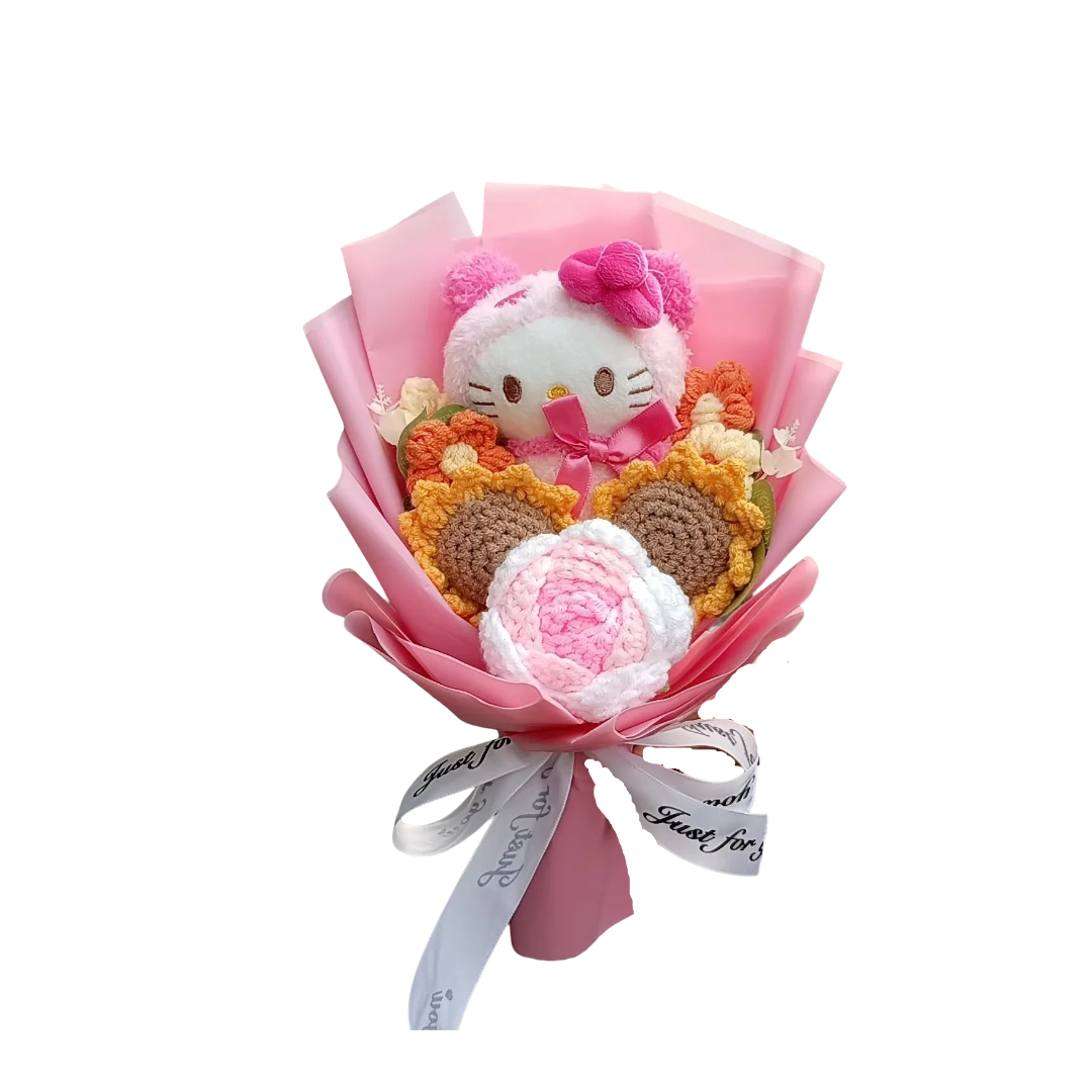 35cm Sanrio Hello Kitty Anime Stuffed Plush Bouquet