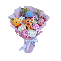 Winnie-The-Pooh Character Plush Bouquet