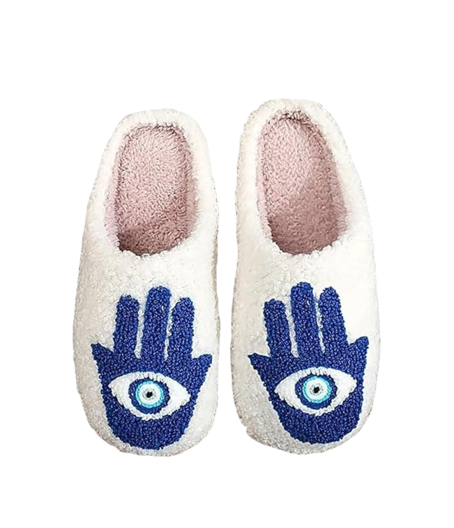 Hamsa Soft Plush Slippers