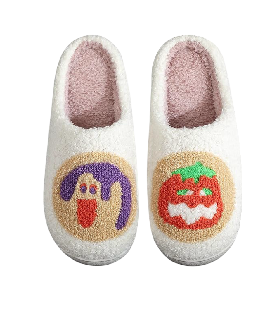 Halloween Cookie Plush Slippers Halloween Cookie Plush Slippers