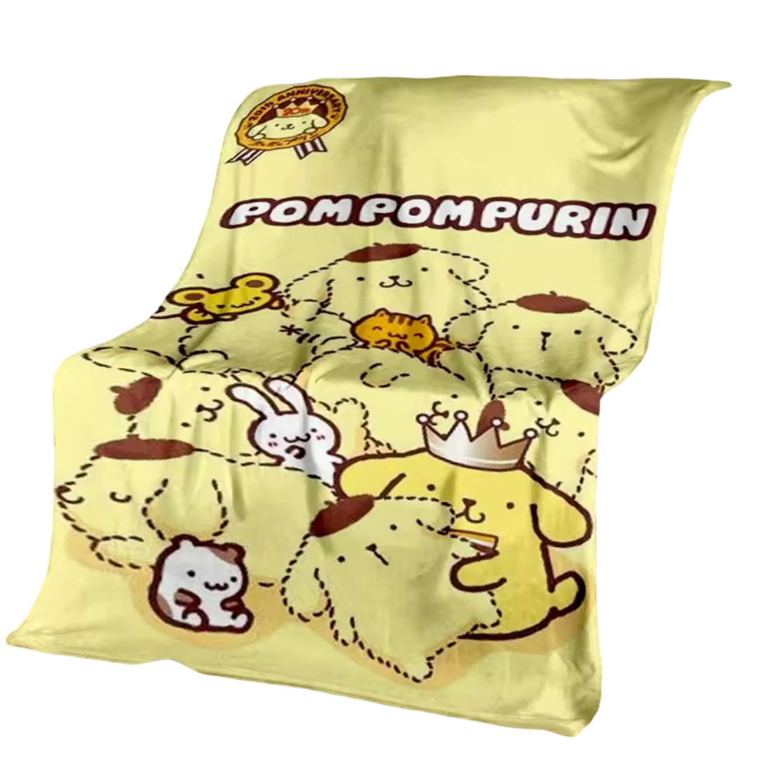 Sanrio Pompompurin Anime Soft Plush Blanket Sanrio Pompompurin Anime Soft Plush Blanket