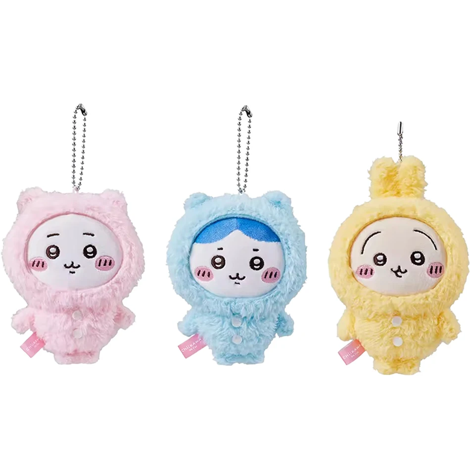 3Pcs Chiikawa Cartoon Plush Keychain 3Pcs Chiikawa Cartoon Plush Keychain
