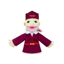 Flight Attendant Plush Hand Puppet Toy