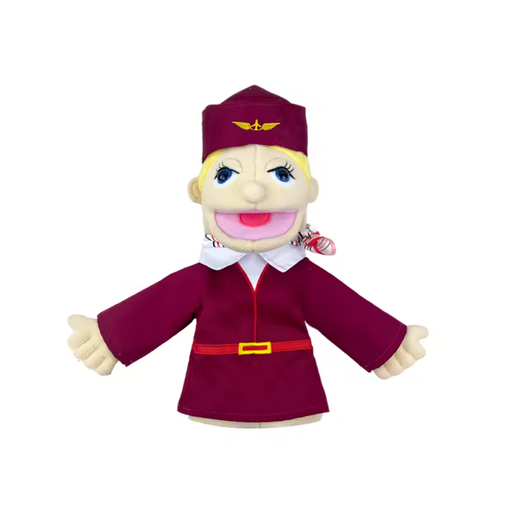 Flight Attendant Plush Hand Puppet Toy Flight Attendant Plush Hand Puppet Toy