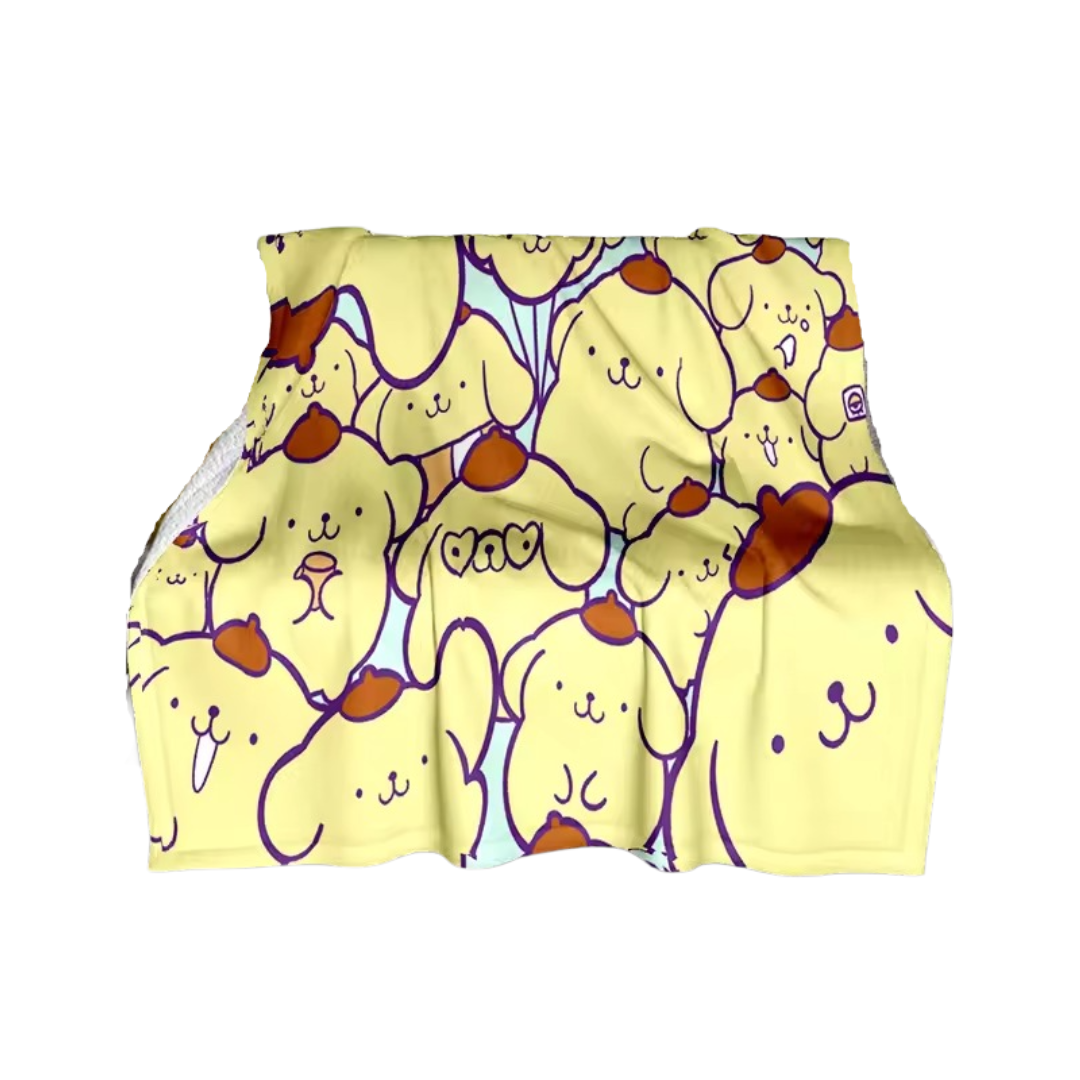 Sanrio Anime Pompompurin Plush Blanket Sanrio Anime Pompompurin Plush Blanket