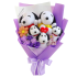 Cartoon Graduation Snoopy Plush Purple Bouquet