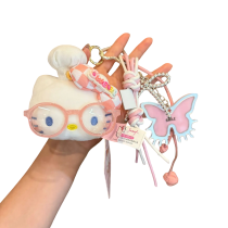 8cm Anime Hello Kitty Plush Keychain