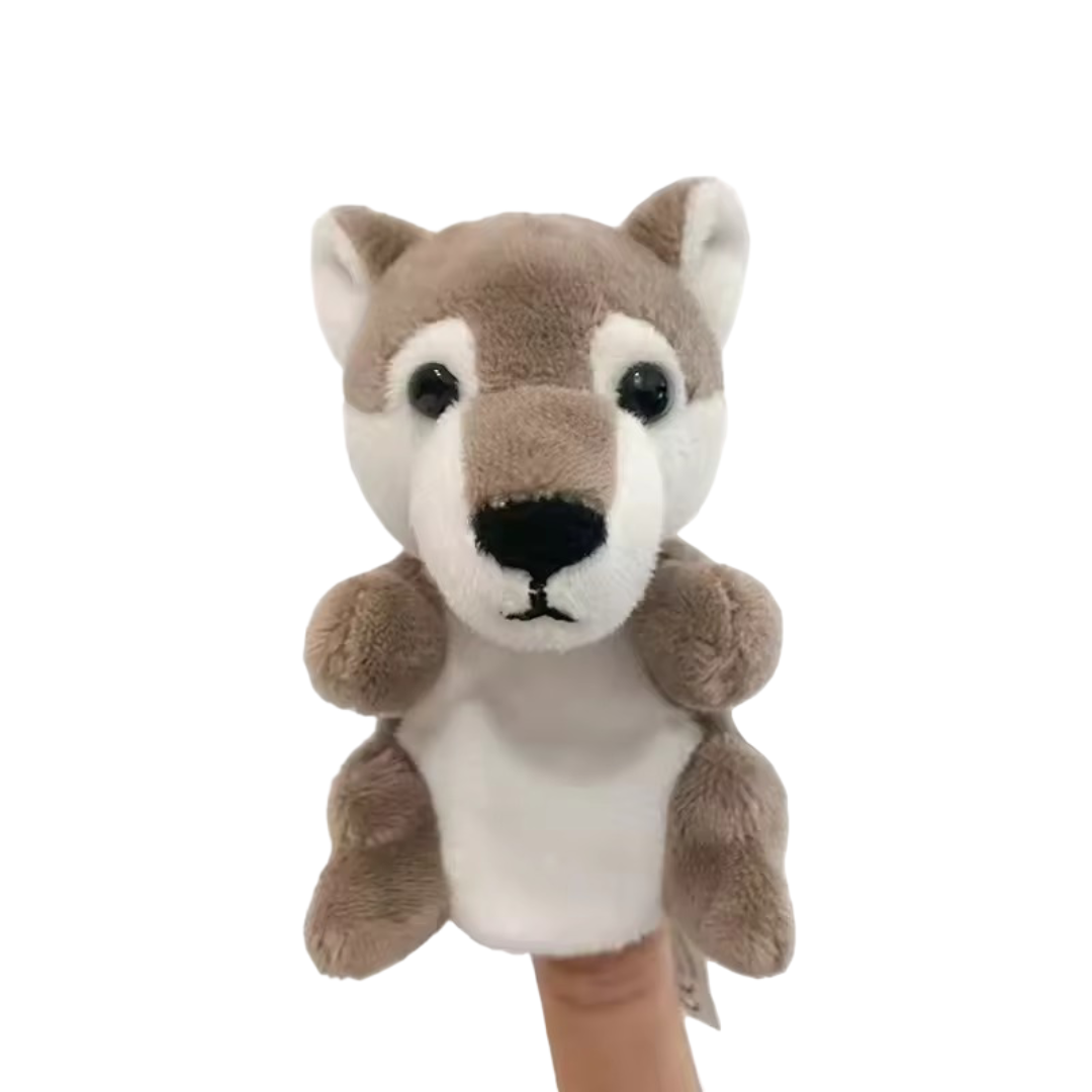 Animal Wolf Soft Plush Toy Hand Finger Puppet Animal Wolf Soft Plush Toy Hand Finger Puppet
