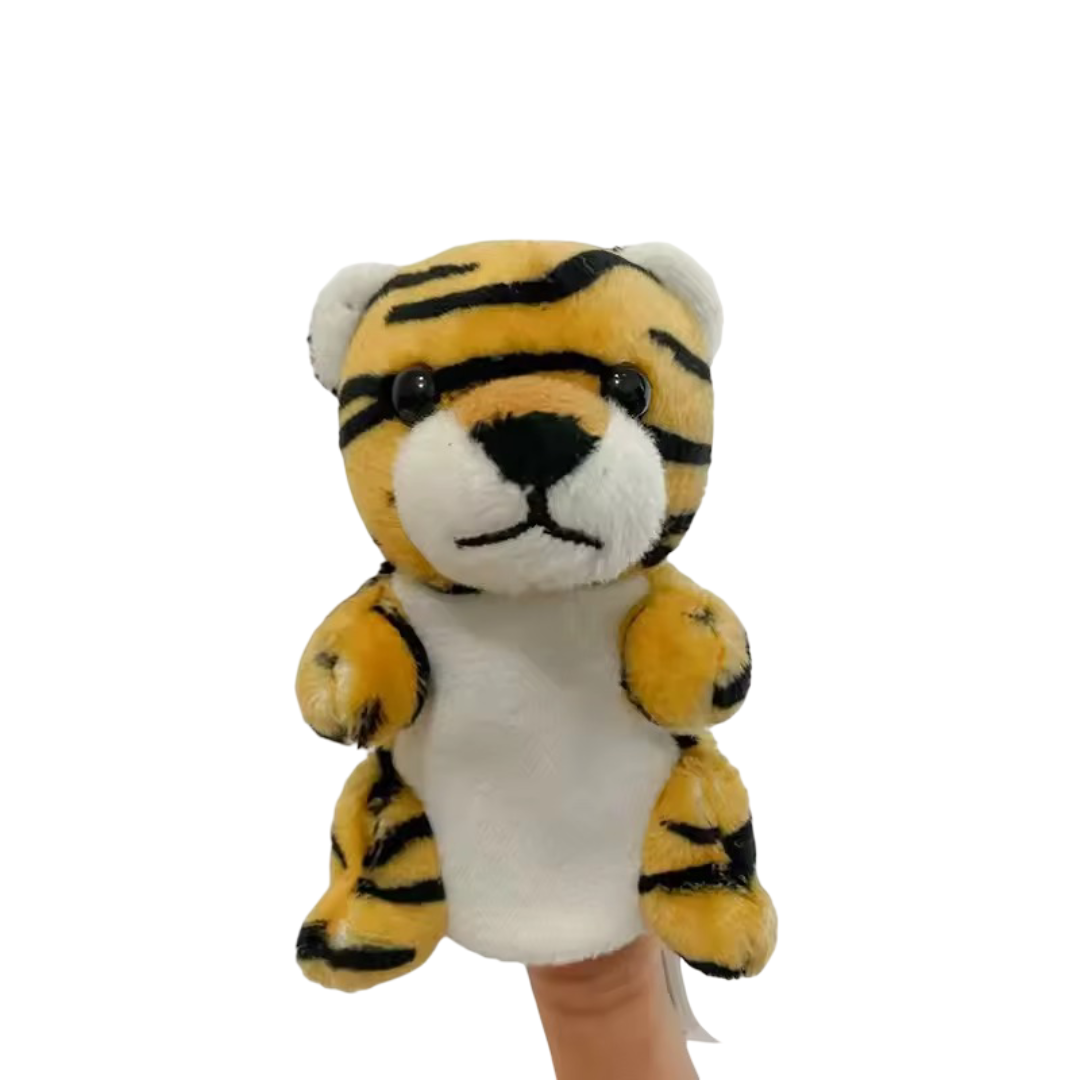 Animal Tiger Soft Plush Toy Hand Finger Puppet Animal Tiger Soft Plush Toy Hand Finger Puppet