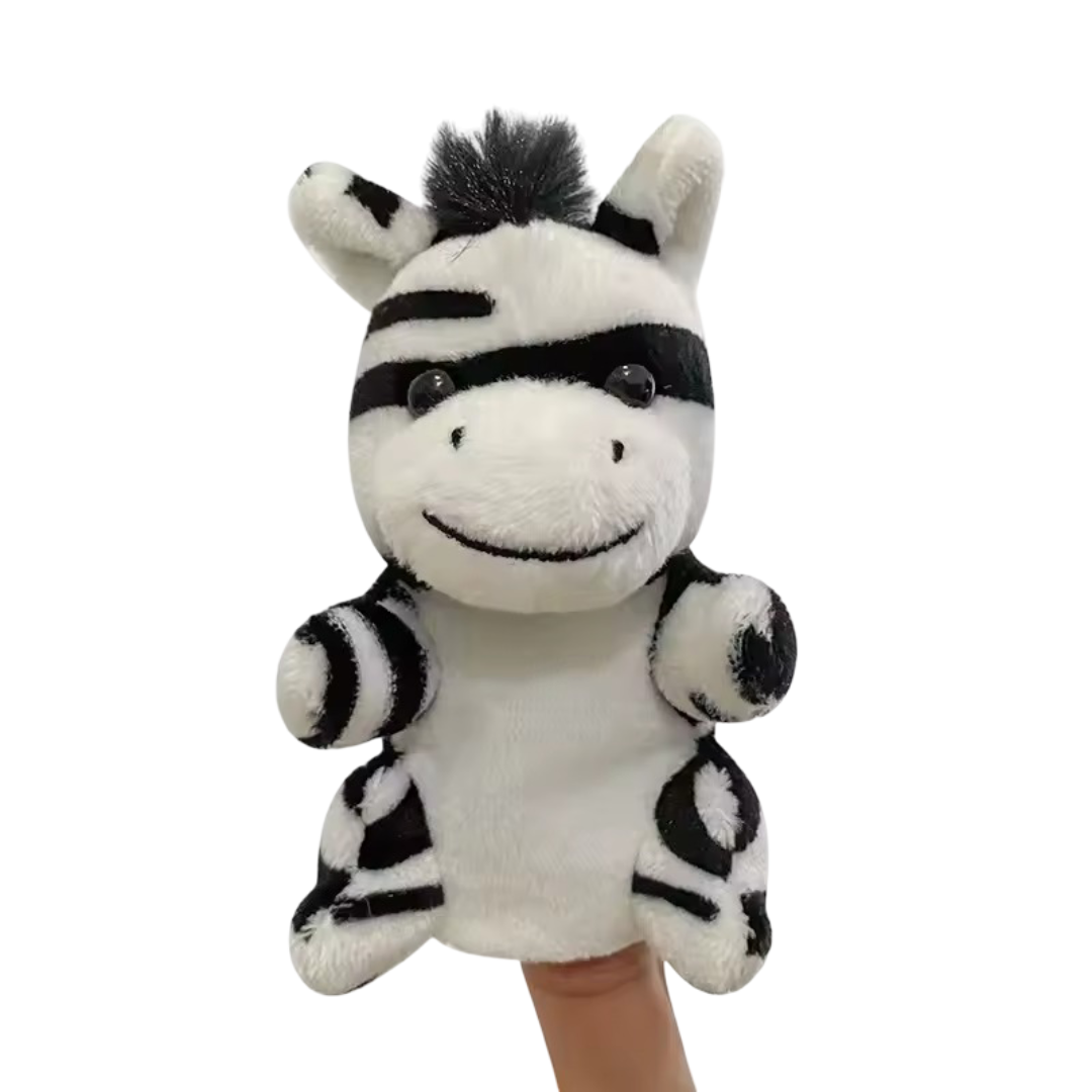 Animal Zibra Soft Plush Toy Hand Finger Puppet Animal Zibra Soft Plush Toy Hand Finger Puppet