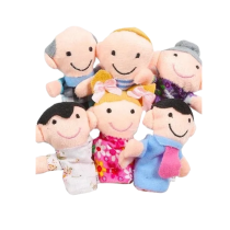 6Pcs Family Plush Toy Finger Puppet