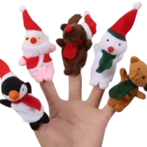 5Pcs Christmas Plush Toy Finger Puppet