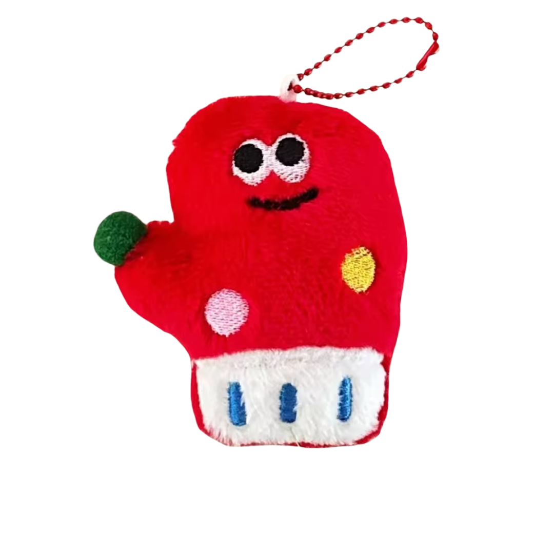 Christmas Party Hand Gloves Plush Keychain Christmas Party Hand Gloves Plush Keychain