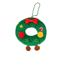 Christmas Party Wreath Plush Keychain