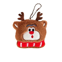 Christmas Elk Plush Keychain