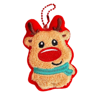 Christmas Elk Soft Plush Keychain