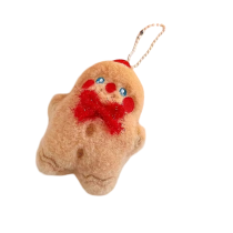 Christmas Pancake Man Plush Keychain