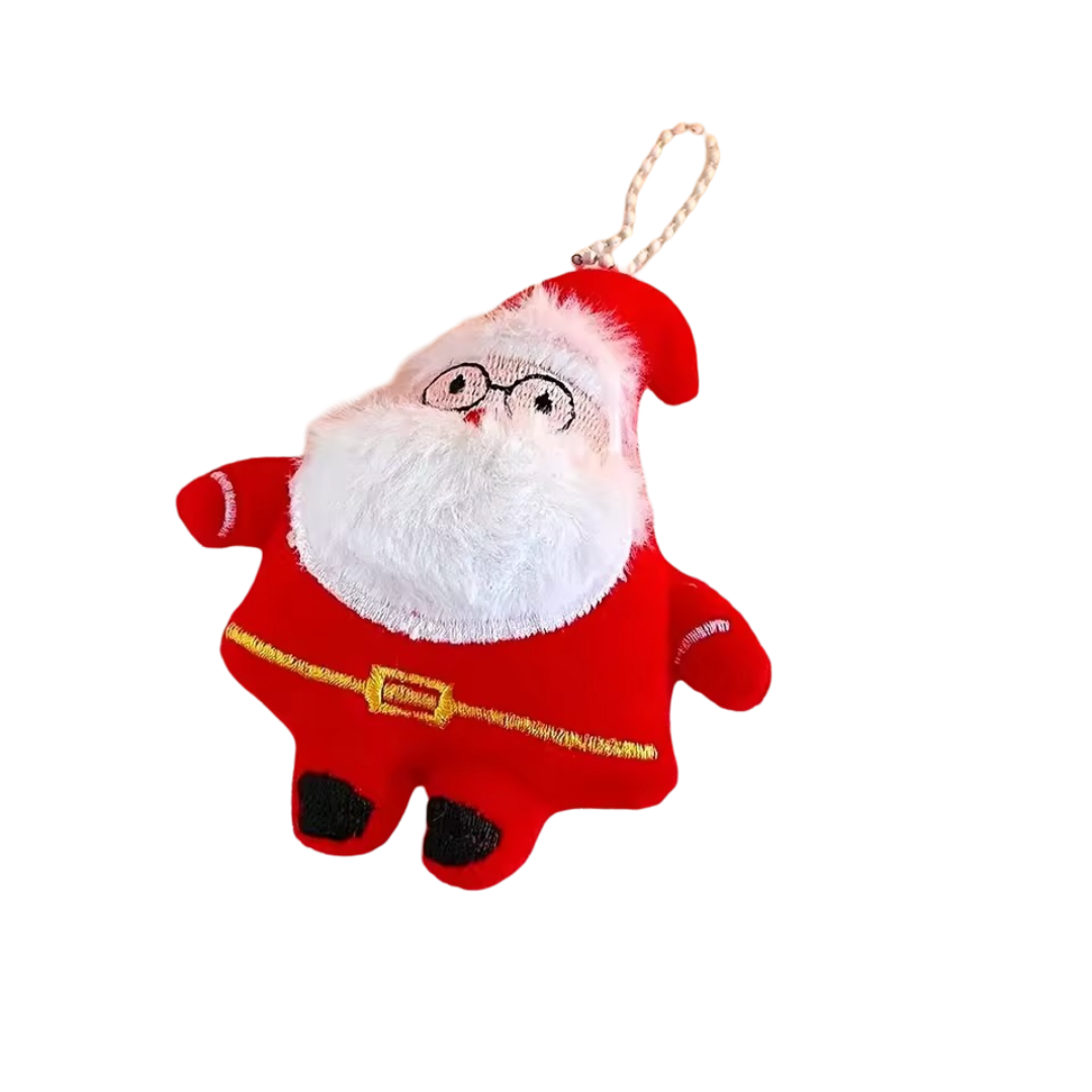Christmas Party Chubby Santa Claus Plush Keychain Christmas Party Chubby Santa Claus Plush Keychain
