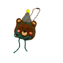 Christmas Party Bear Plush Keychain