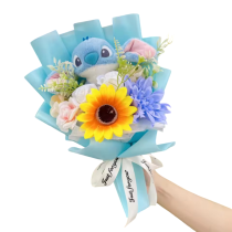 Stitch With Sunflower Plush Bouquet