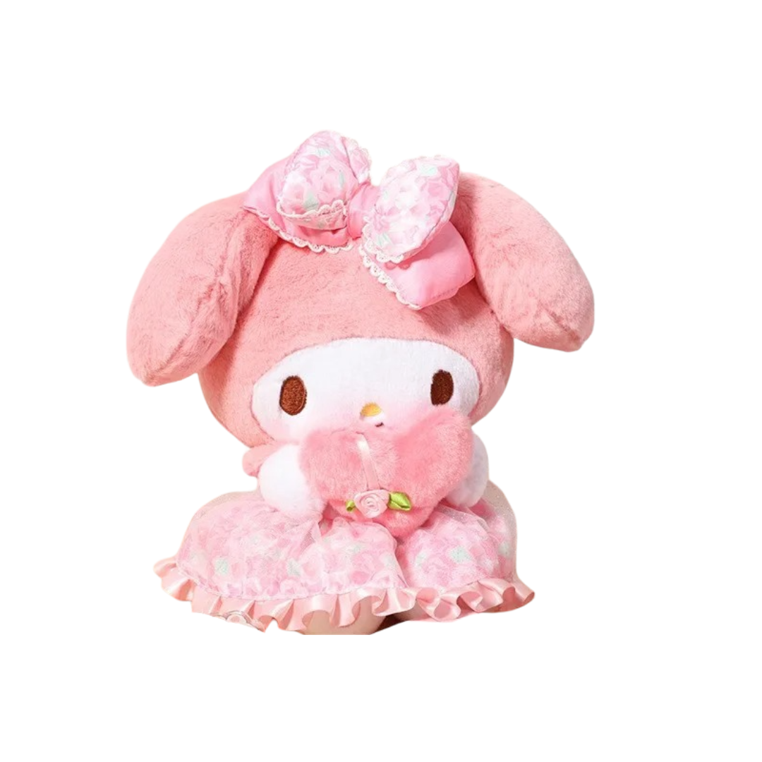 25cm Sanrio Cartoon My Melody With Heart Plush Toy 25cm Sanrio Cartoon My Melody With Heart Plush Toy