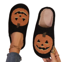 Halloween Pumpkin Plush Soft Slippers
