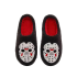 Halloween Mask Plush Black Slippers